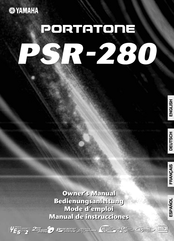 Yamaha PortaTone PSR-280 Manual De Instrucciones