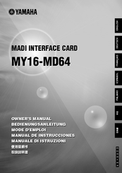 Yamaha MY16-MD64 Mode D'emploi
