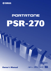 Yamaha PortaTone PSR-270 Owner's Manual
