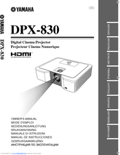 Yamaha DPX-830 - WXGA DLP Projector Owner's Manual