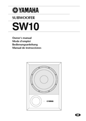 Yamaha SW10 STUDIO Owner's Manual