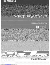 Yamaha YST SW012 Owner's Manual