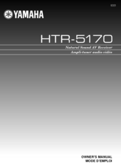 Yamaha HTR-5170 Owner's Manual