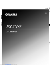 Yamaha RX V463 - AV Receiver Owner's Manual