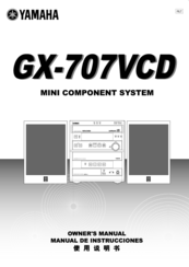 Yamaha GX-707VCD Owner's Manual