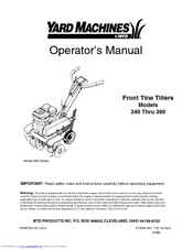 Yard Machines 345 Operator's Manual