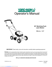 Yard-Man 107 Operator's Manual