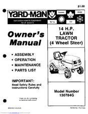 Yard-Man 130784G Owner's Manual