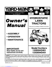 Yard-Man 133K694G401 Owner's Manual
