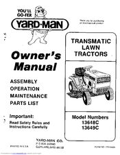 Yard-Man 13649C Owner's Manual