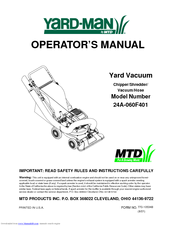 Yard-Man 24A-060F401 Operator's Manual