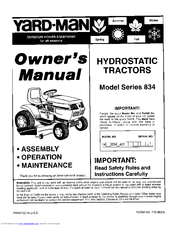 Yard-Man Series 834 Owner's Manual