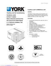 York AFFINITY 291627-YTG-B-0807 Technical Manual