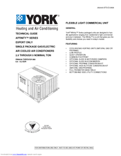 York AFFINITY 292443-XTG-D-0508 Technical Manual