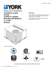 York Affinity BHZ048 Technical Manual