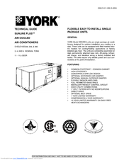 York SUNLINE PLUS DEE048 Technical Manual