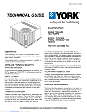York B1HP036 Technical Manual