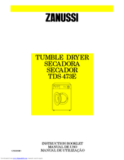 Zanussi TDS 473E Instruction Booklet