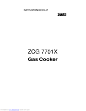 Zanussi ZCG 7701X Instruction Booklet