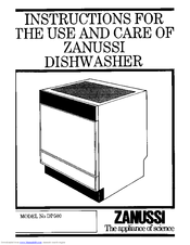 Zanussi DP500 Use And Care Instructions Manual
