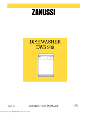 Zanussi DWS 939 Instruction Booklet