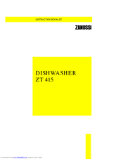 Zanussi ZT 415 Instruction Booklet