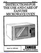 Zanussi MW530D Use And Care Instructions Manual