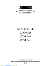 Zanussi Electrolux ZCM 640 Instruction Booklet