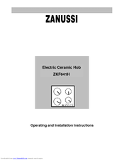 Zanussi ZKF641H Operating And Installation Manual
