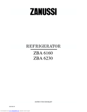 Zanussi ZBA 6230 Instruction Booklet