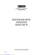 Zanussi Electrolux ZEBF 250 W Instruction Booklet