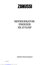 Zanussi ZK 47/52 RF Instruction Booklet