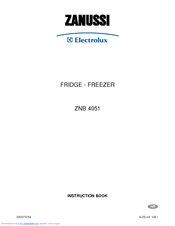 Zanussi Electrolux ZNB 4051 Instruction Book