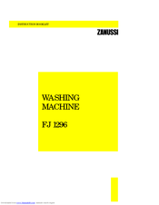 Zanussi FJ 1296 Instruction Booklet