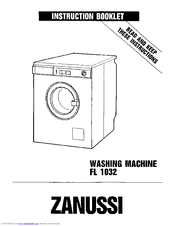 Zanussi FL 1032 Instruction Booklet