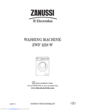Zanussi ZWF 1218 W Instruction Booklet