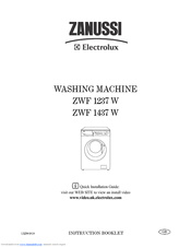 Zanussi U29428 ZWF 1637 W Instruction Booklet