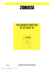 Zanussi WJS 1397 W Instruction Booklet