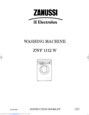 Zanussi ZWF 1112 W Instruction Booklet