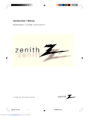 Zenith J3W41321A Operating Manual