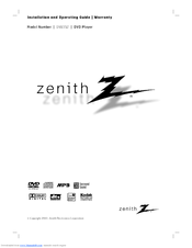 Zenith DVB352 Installation And Operating Manual