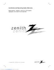 Zenith XBS341 Installation And Operating Manual