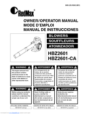 Zenoah HBZ2601-CA Manual