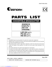 Zenoah LRT-EX (ATT) Parts List