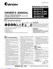 Zenoah BC2311LE Owner's Manual