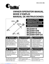 Zenoah BCZ3001S-CA Owner's Manual