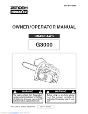 Zenoah G3000 Owner's/Operator's Manual