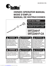 Zenoah SRTZ2401F-CA Owner's Manual