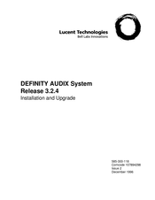 Lucent Technologies Definity Audix System Installation And Upgrade