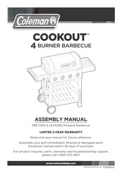 Coleman COOKOUT 4 BURNER BARBECUE Assembly Manual